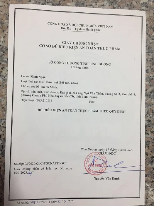 Cơ Sở Bún Minh Ngọc