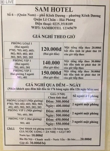 Khách Sạn SAM HOTEL Hải Phòng