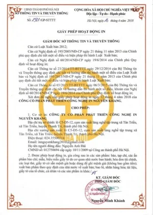 In Nguyên Khang – Công Ty Cổ Phần Phát Triển Công Nghệ In Nguyên Khang