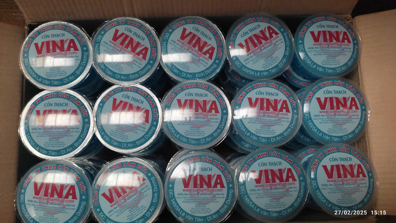 Cồn Khô, Cồn Thạch Tâm Đức – Công Ty TNHH Thương Mại Dịch Vụ Sản Xuất Tâm Đức