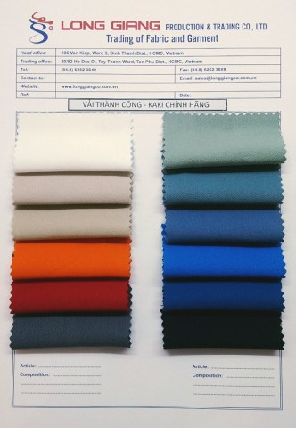 Vải Sợi Long Giang – Công Ty TNHH Sản Xuất – Thương Mại Long Giang